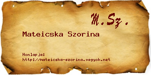 Mateicska Szorina névjegykártya